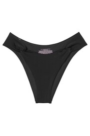 Victoria's Secret Black High Leg Twist HighWaist Cheeky Bikini Bottom - Image 3 of 3