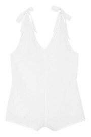 Victoria's Secret White Linen Playsuit Cover Up - Image 3 of 3