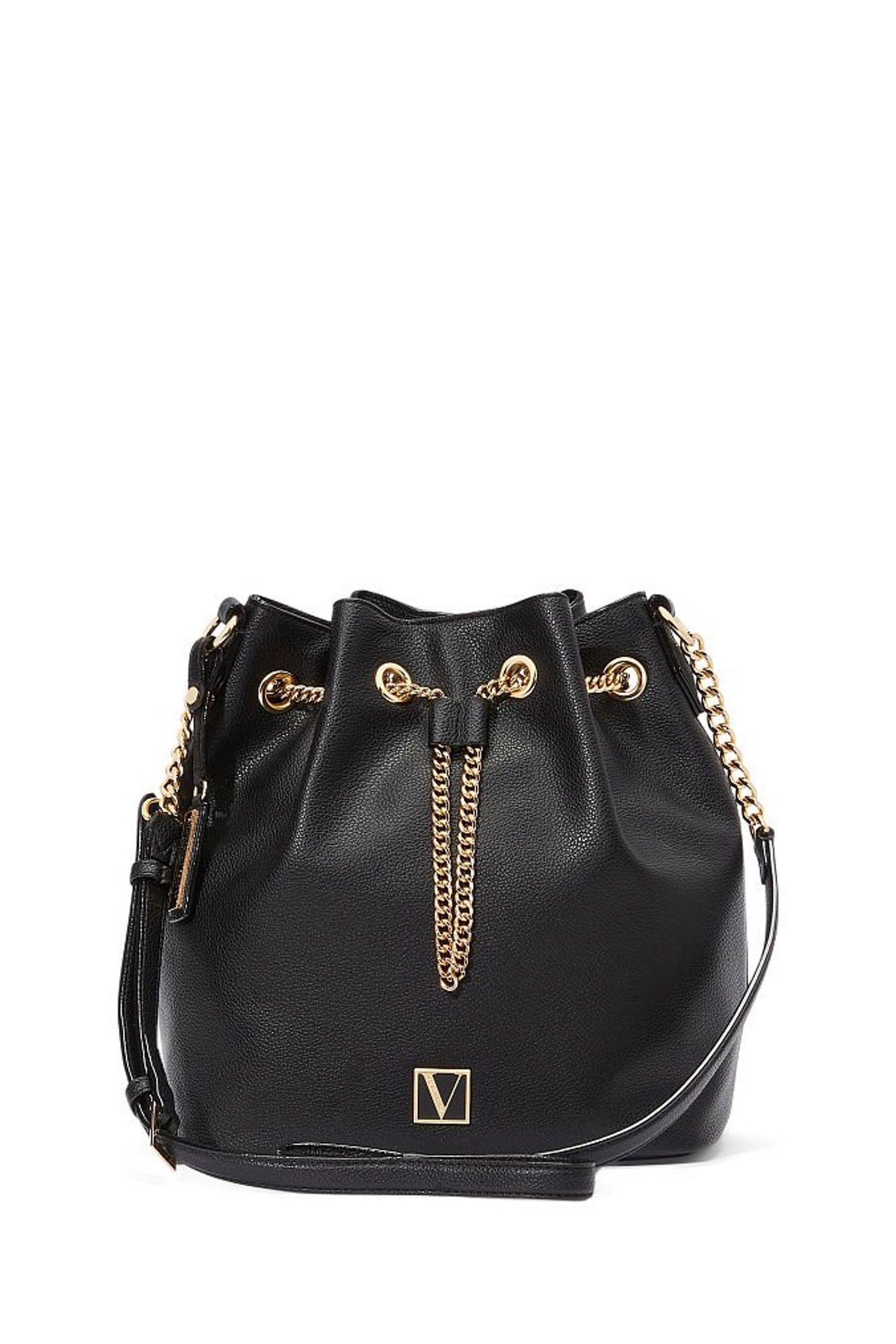 Victoria s Secret Black Lily Bucket Bag