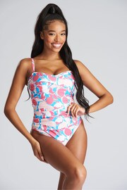 South Beach Blue Tummy Control Swimsuit - Image 1 of 4