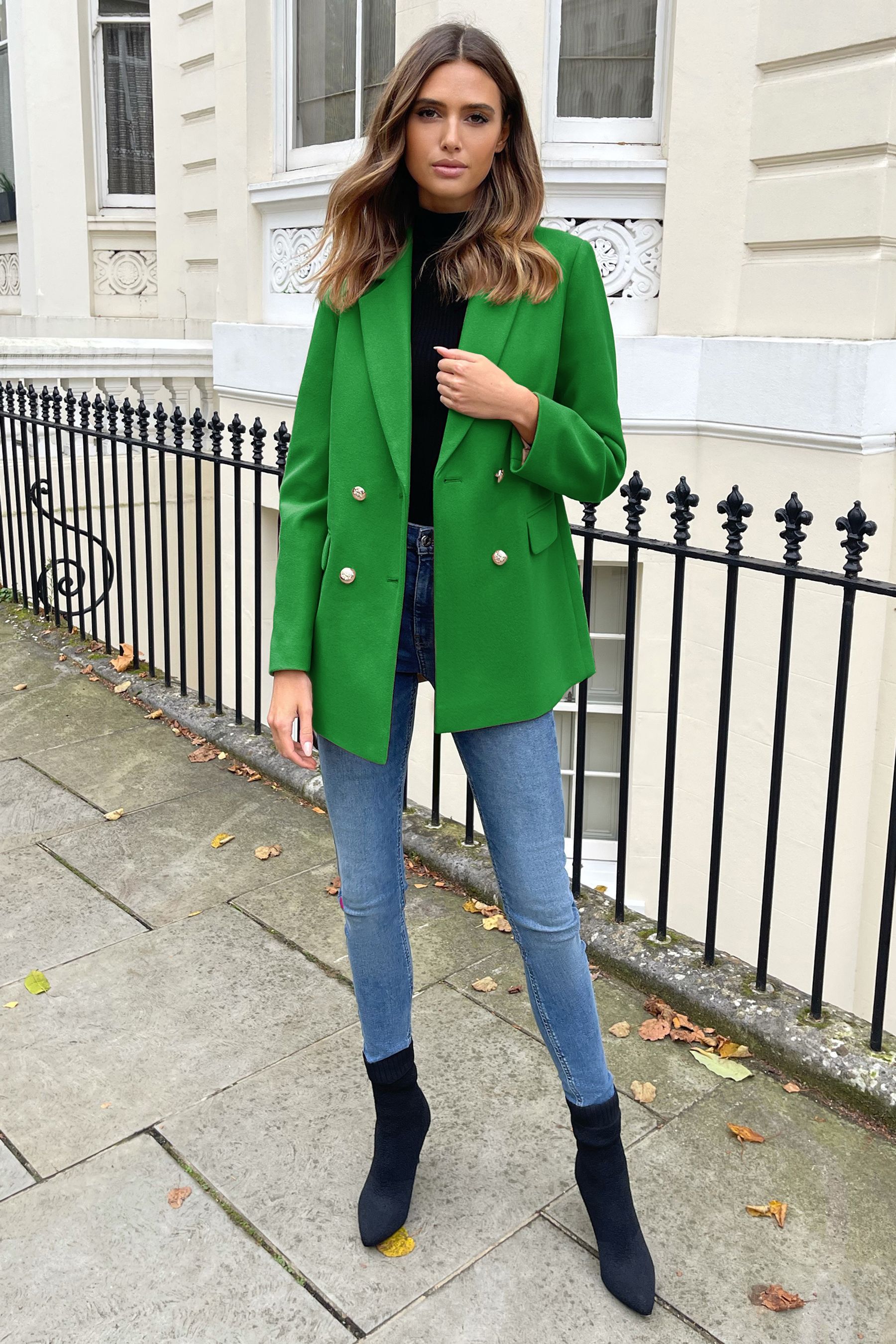 Lipsy white military blazer discount