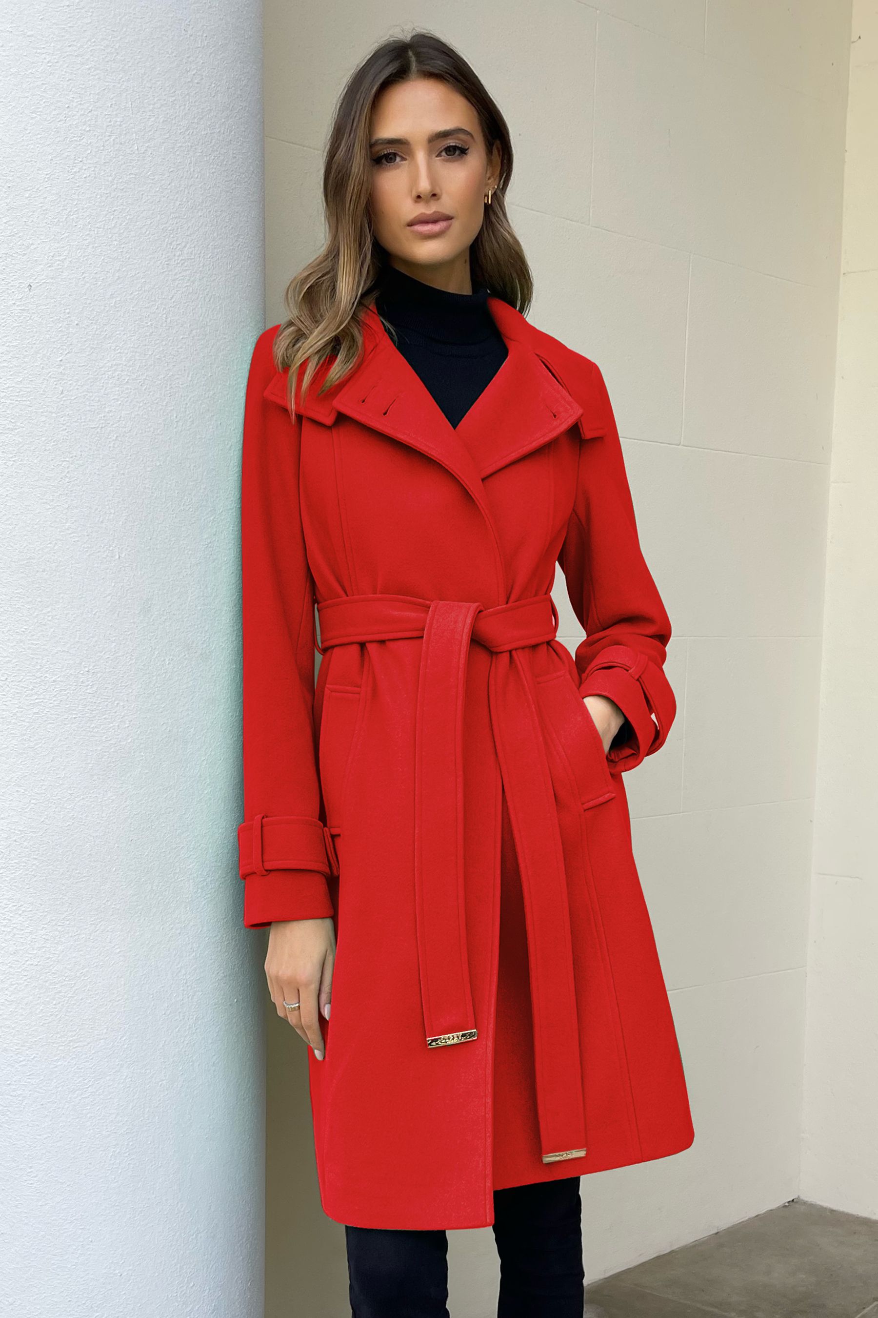 Lipsy red coat top