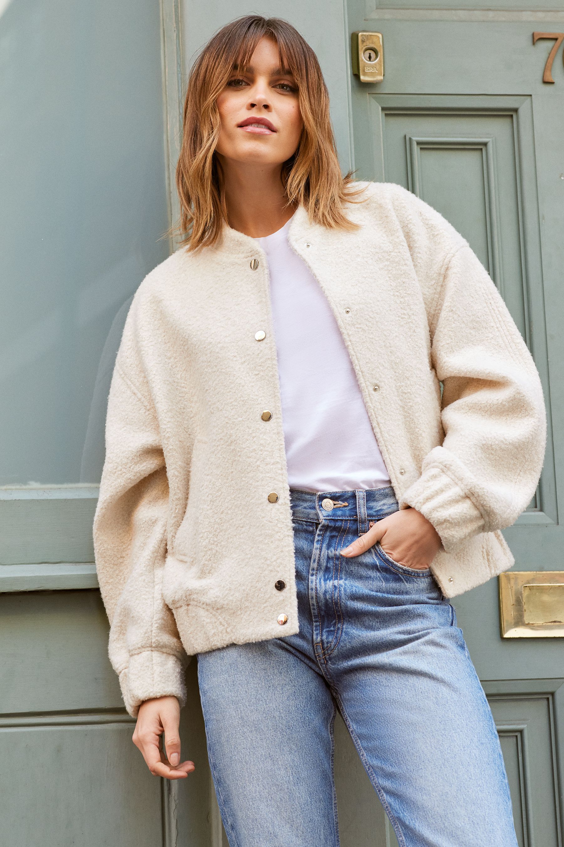 Cream lace jacket next sales