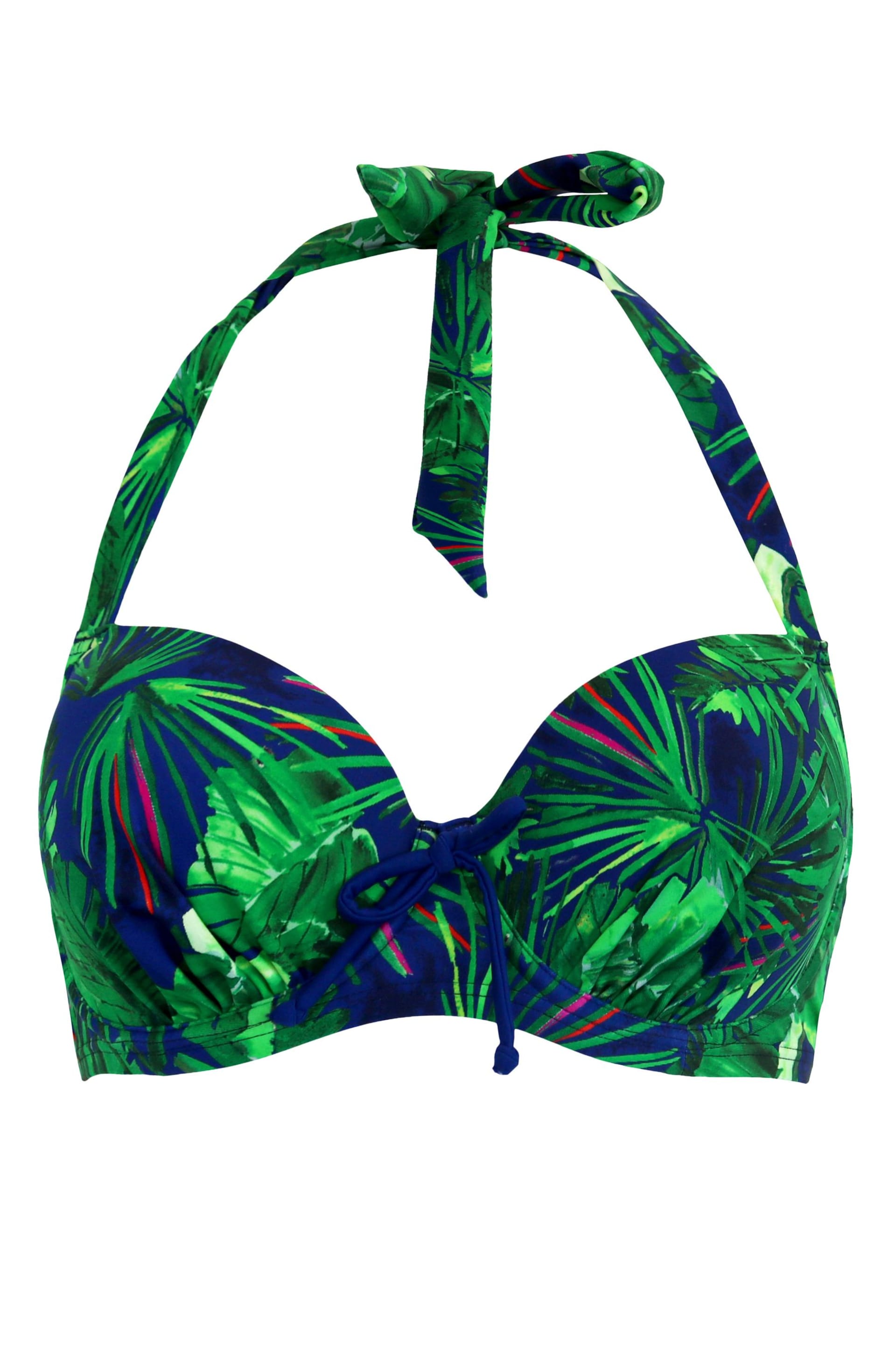 Pour Moi Blue Halter Pacific Beach Bikini Top - Image 4 of 5