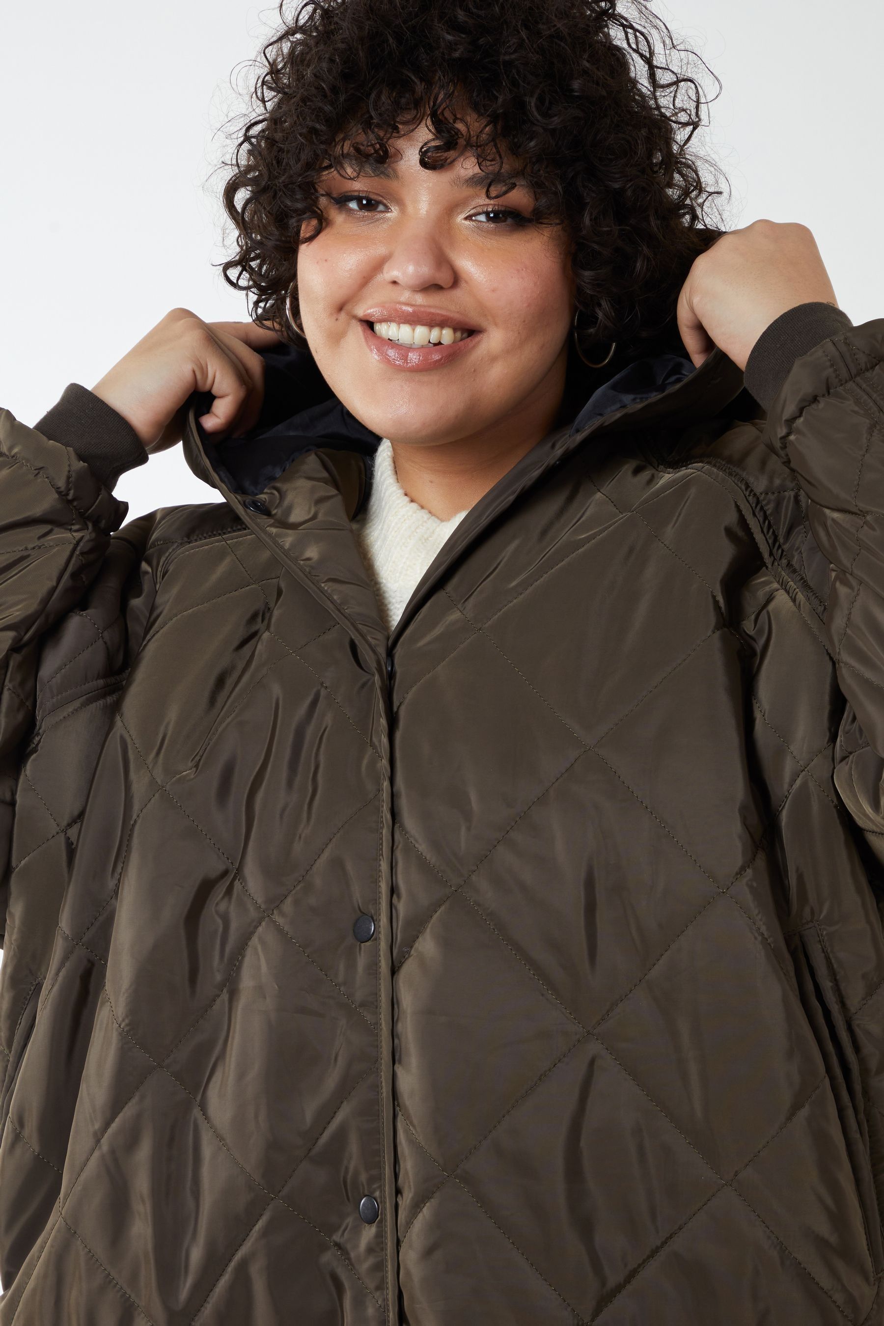 Buy Blue Vanilla Green Diamond Quilted Coat from Next Luxembourg