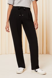 Friends Like These Black Tie Waist Smart Tailored Jogger - Image 2 of 4