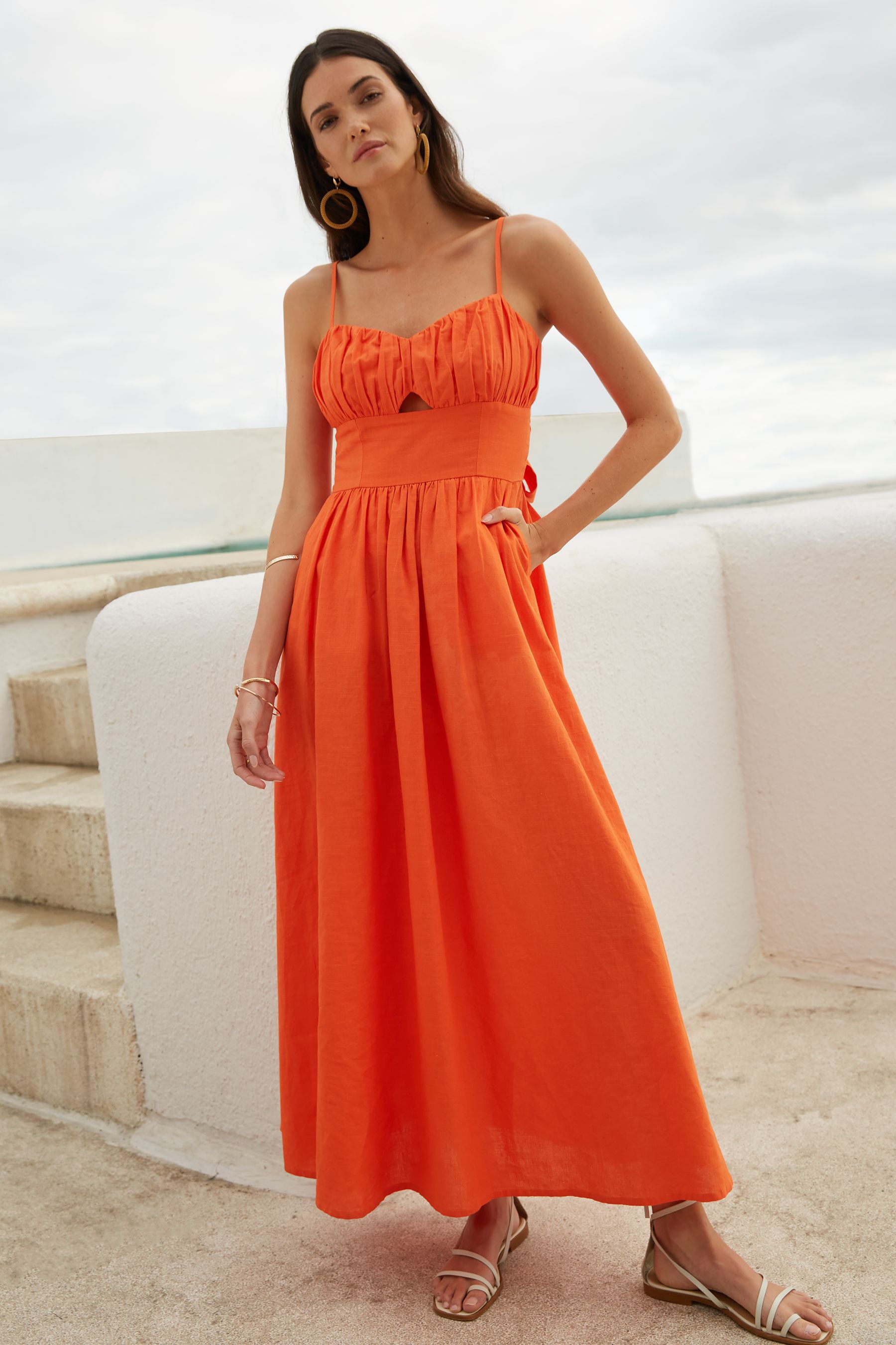 Lipsy orange dress cheap