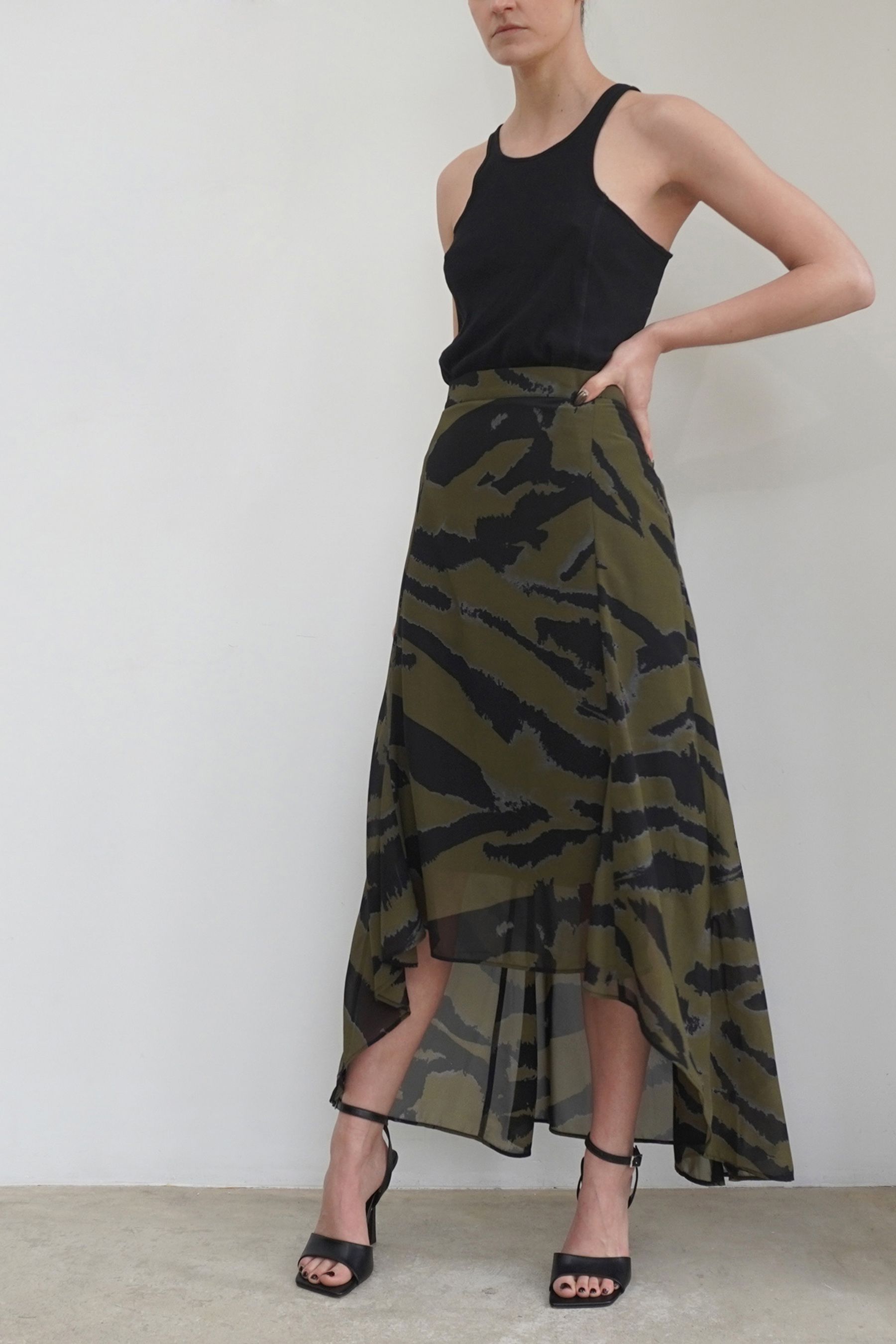 Religion leopard print midi skirt online