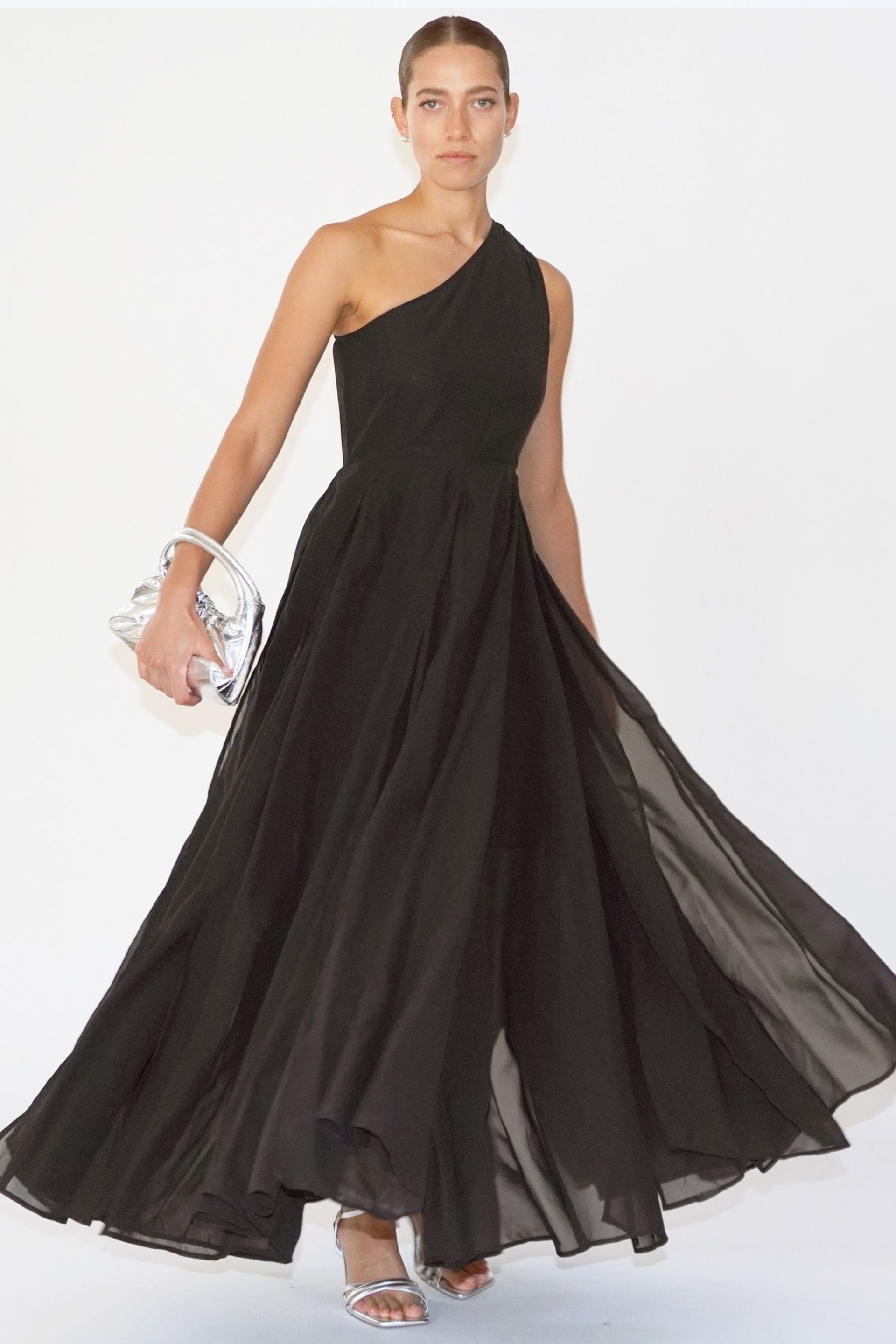 Religion Black One Shoulder Maxi Dress With Full Skirt - Image 1 of 5