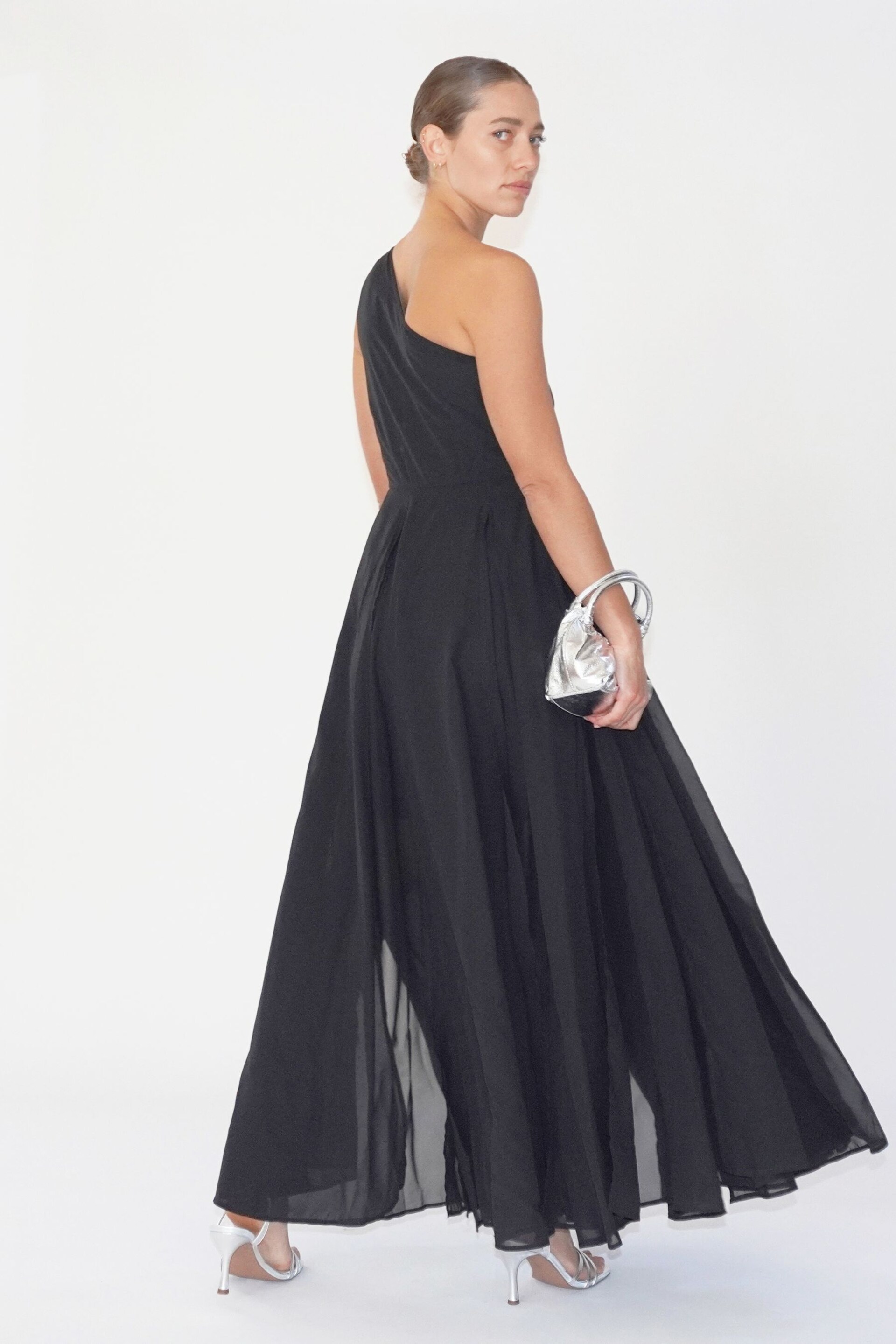 Religion Black One Shoulder Maxi Dress With Full Skirt - Image 2 of 5