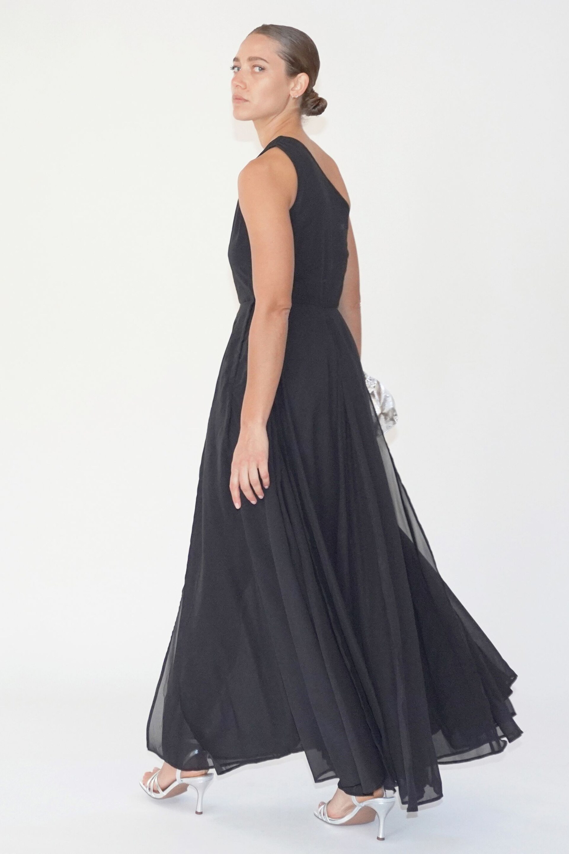 Religion Black One Shoulder Maxi Dress With Full Skirt - Image 4 of 5