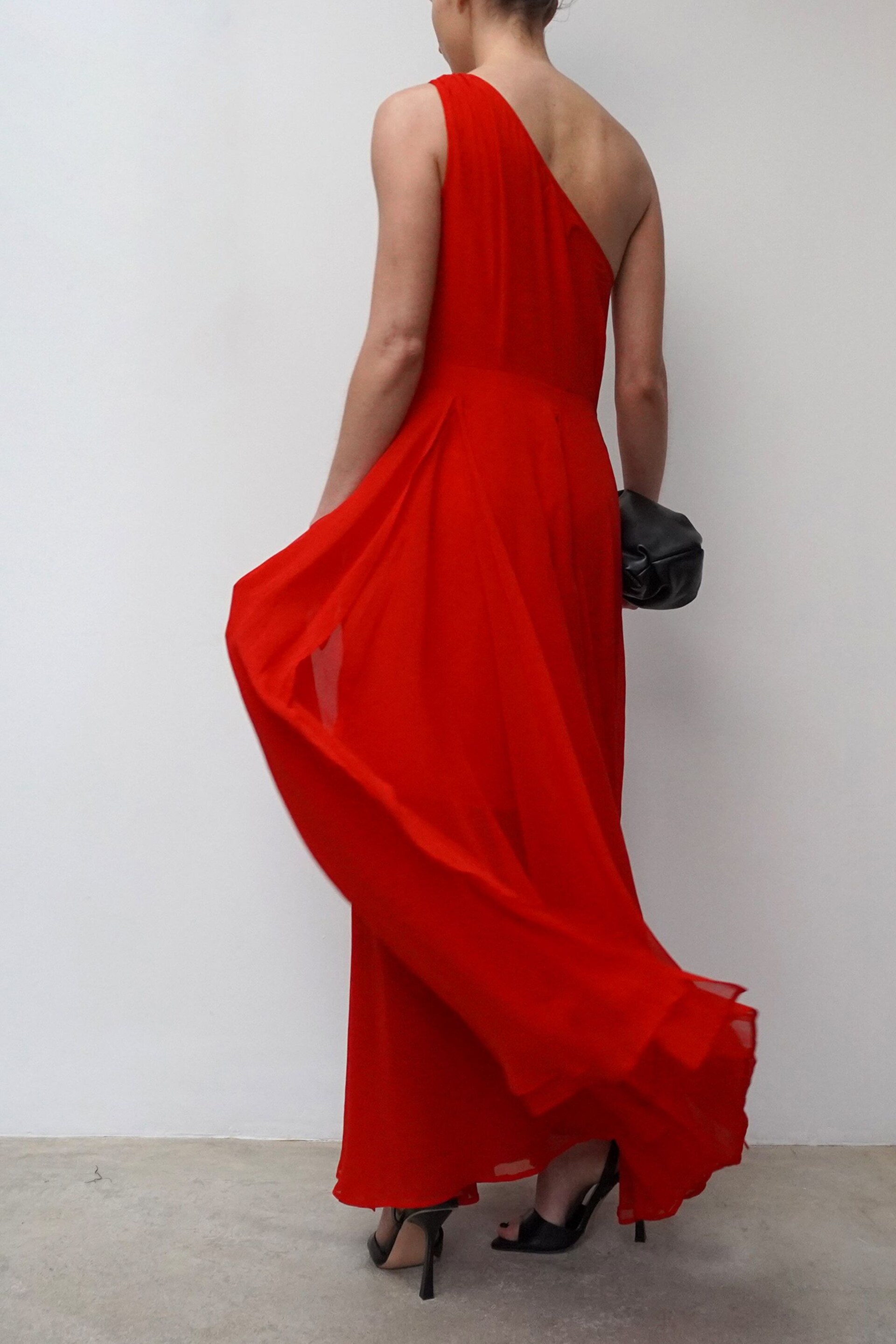 Religion Red One Shoulder Maxi Dress With Full Skirt - Image 2 of 5