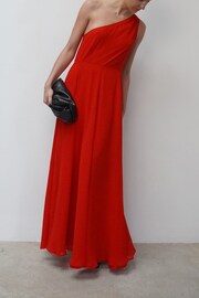 Religion Red One Shoulder Maxi Dress With Full Skirt - Image 4 of 5