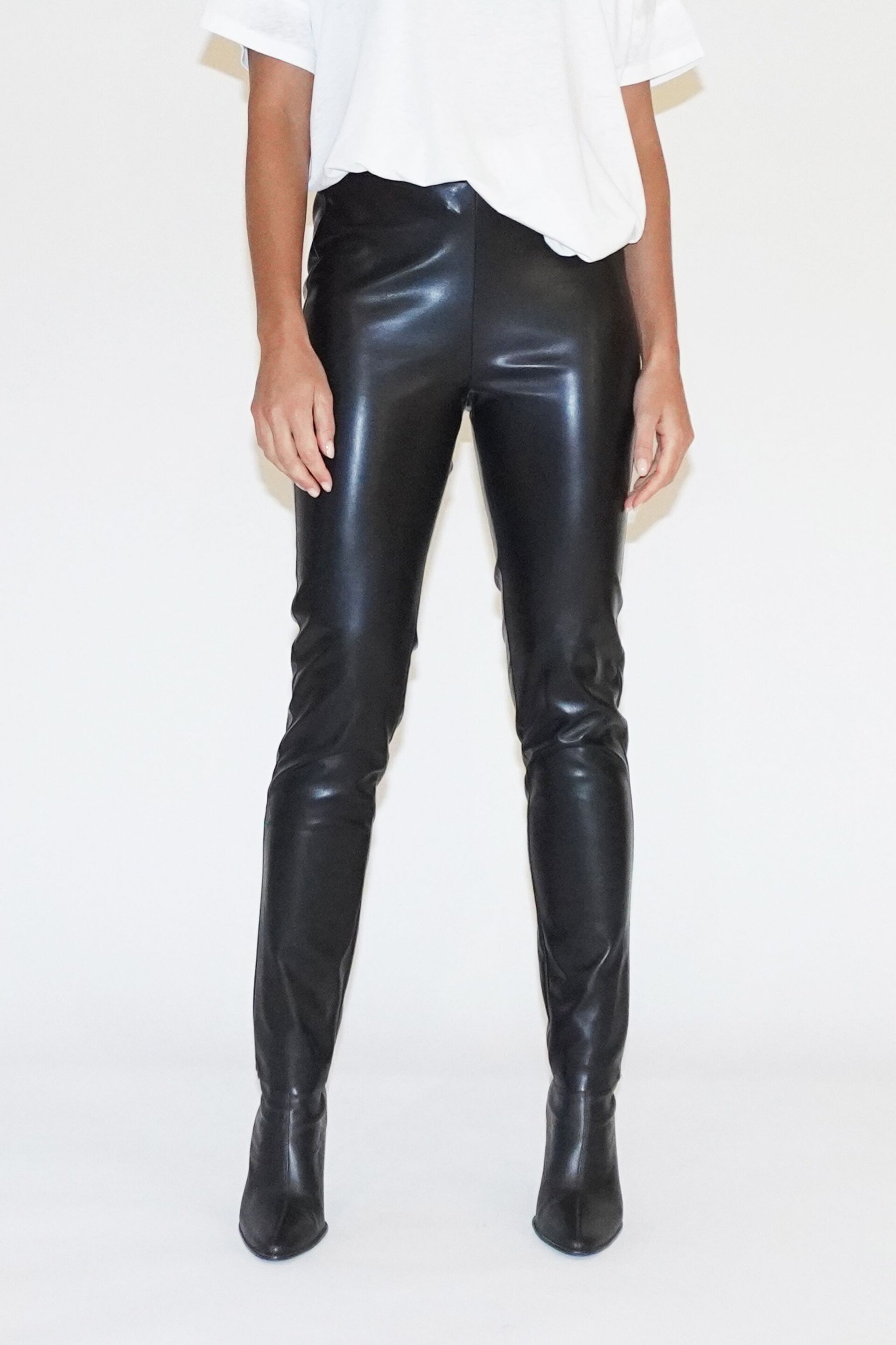Religion Black Faux Leather Skinny Trousers In Soft PU - Image 6 of 6