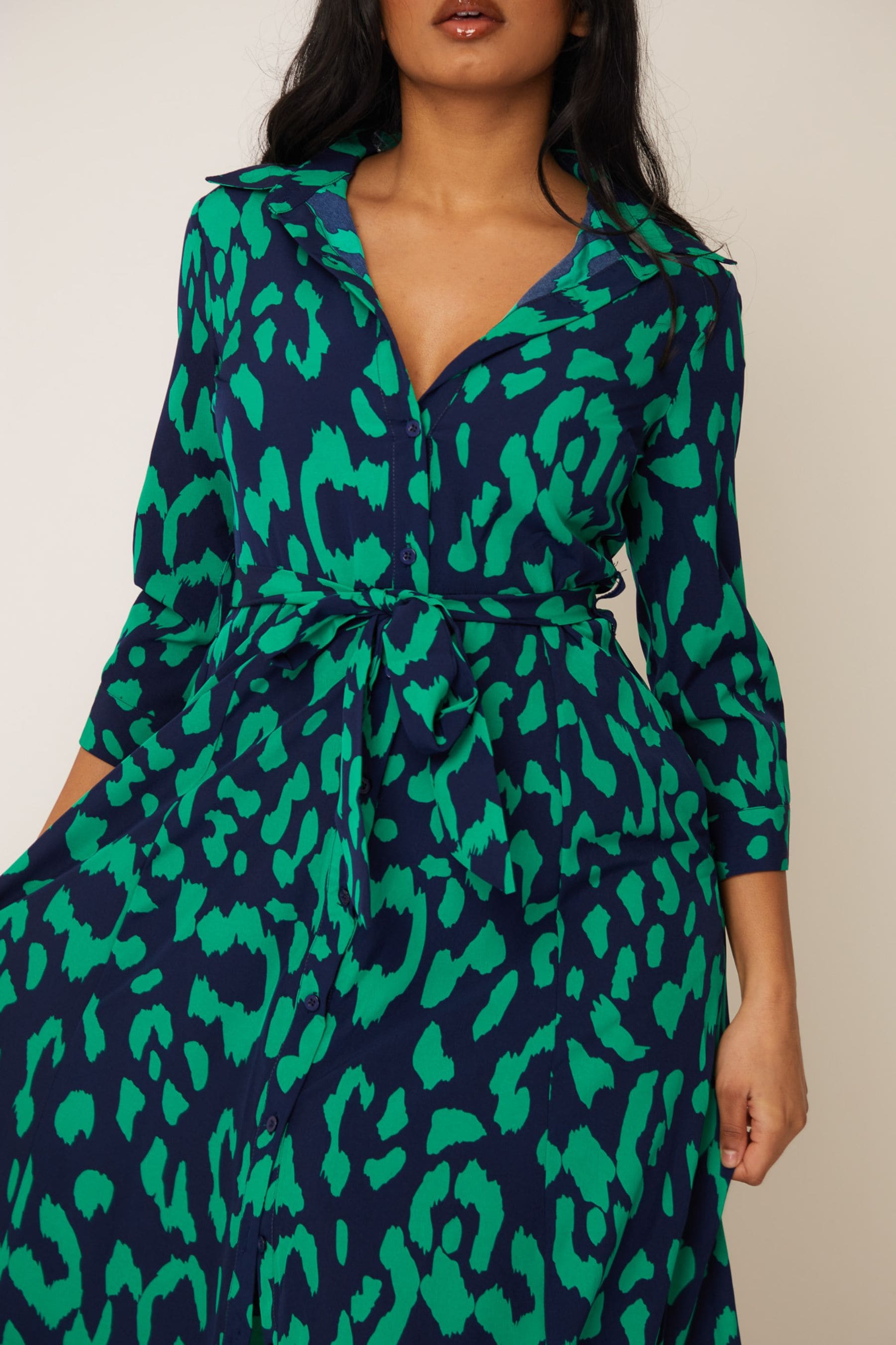 Next teal animal print dress deals