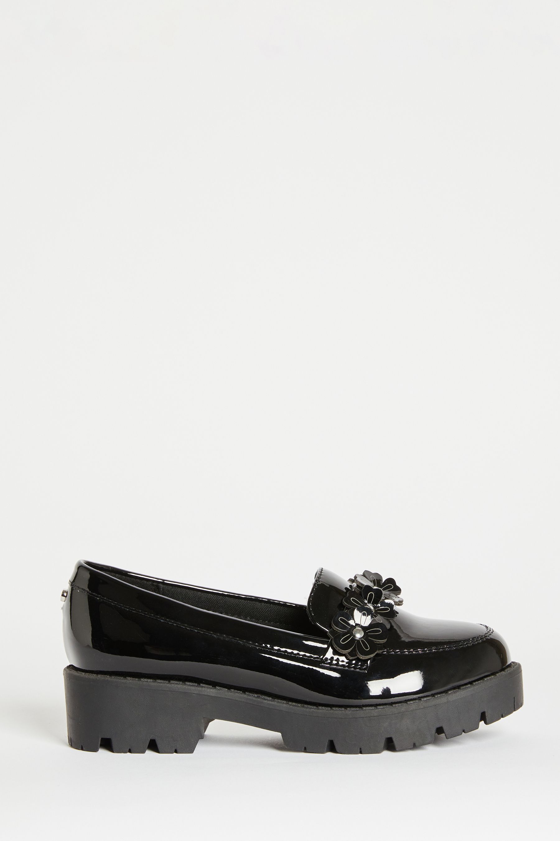 Buy Lipsy Black Flower Slip On Loafer School Shoe from Next Luxembourg