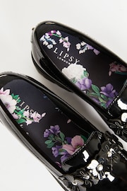 Lipsy Black Flower Slip On Loafer School Shoe - Image 6 of 7