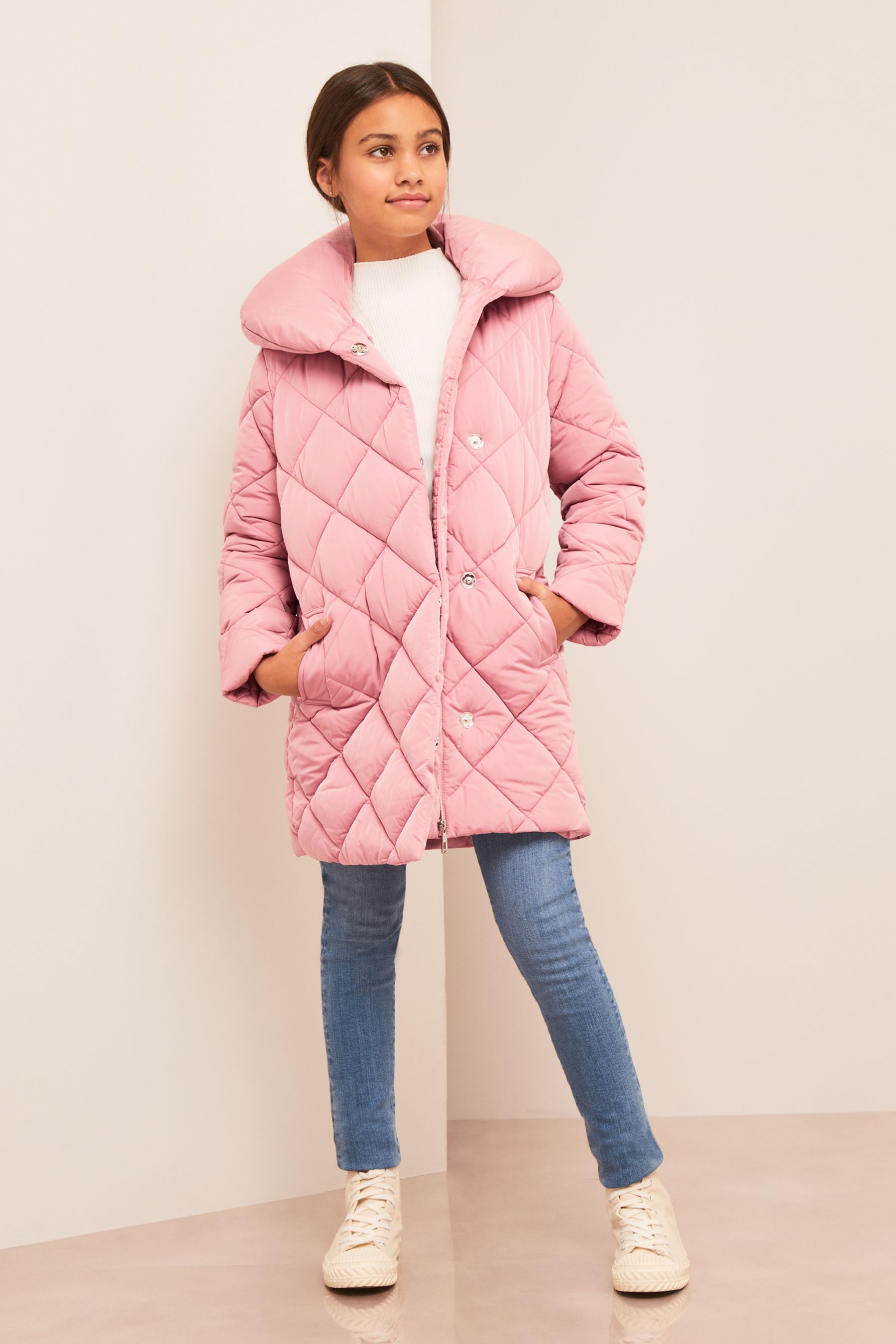 Buy Lipsy Rose Pink Shower Resistant Wrap Duvet Coat from Next Luxembourg