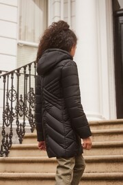 Lipsy Black Lightweight Longline Padded School Coat - Image 3 of 4