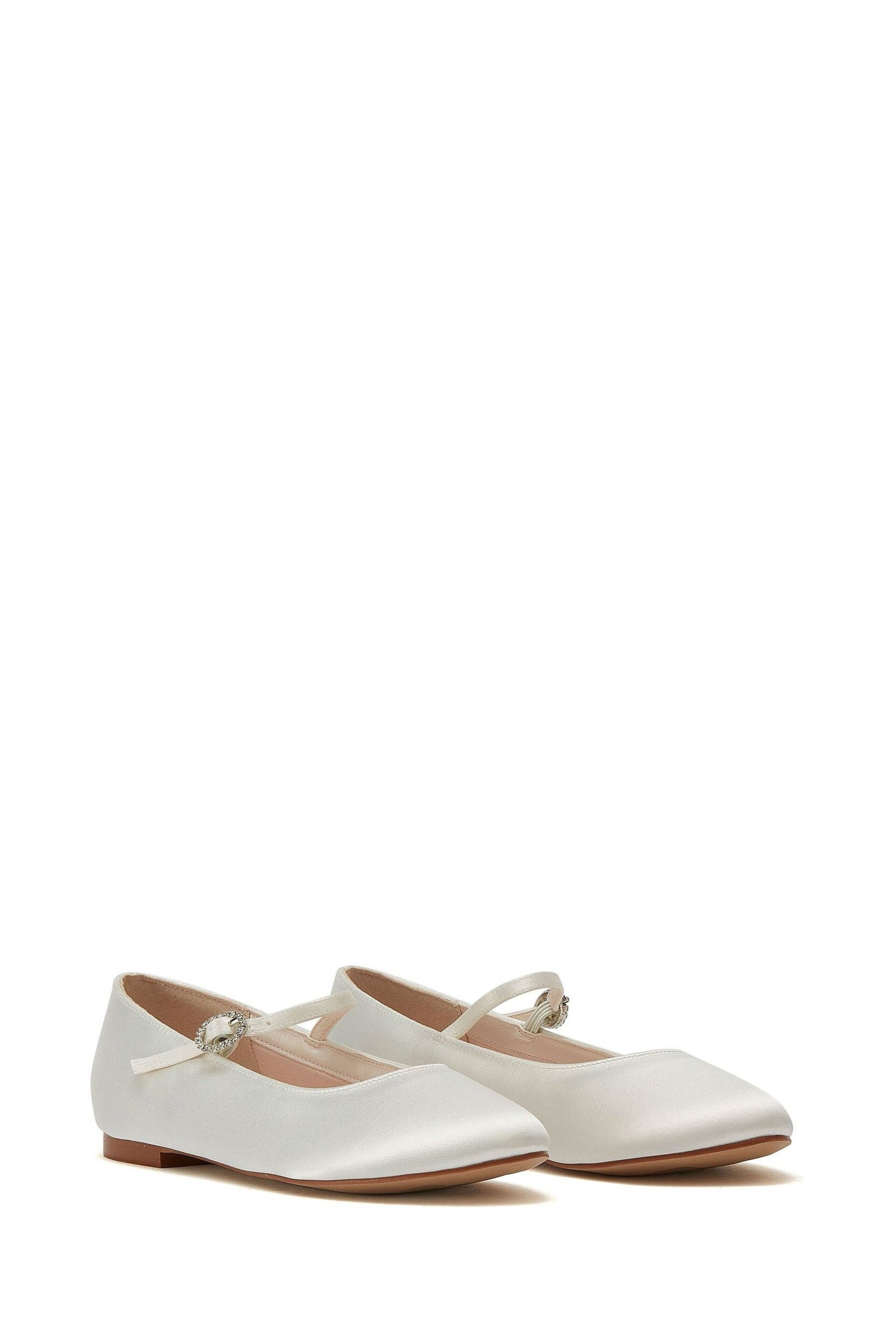 Rainbow Club Ivory Binx Satin Bridesmaid Shoes - Infants - Image 2 of 4