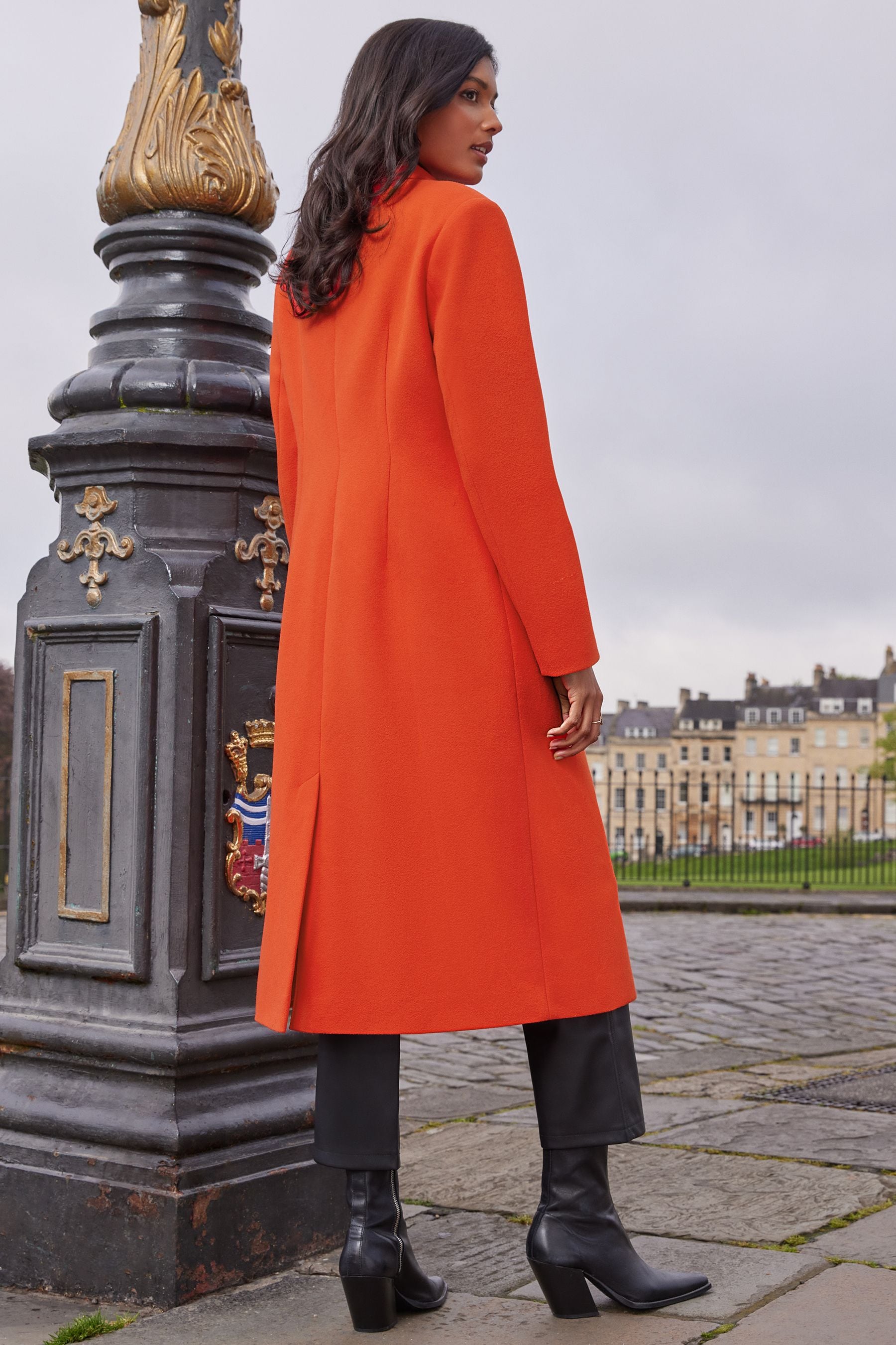 Buy Love Roses Orange Double Breasted Smart Trench Coat from Next Ireland