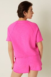 Victoria's Secret PINK Atomic Pink Summer Lounge Cotton Pyjama Short Sleeve T-Shirt - Image 2 of 4