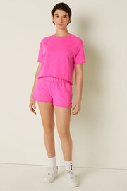 Victoria's Secret PINK Atomic Pink Summer Lounge Cotton Pyjama Short Sleeve T-Shirt - Image 3 of 4