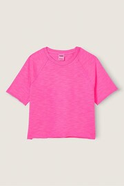 Victoria's Secret PINK Atomic Pink Summer Lounge Cotton Pyjama Short Sleeve T-Shirt - Image 4 of 4