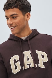 Gap Brown Logo Arch Hoodie - Image 4 of 5