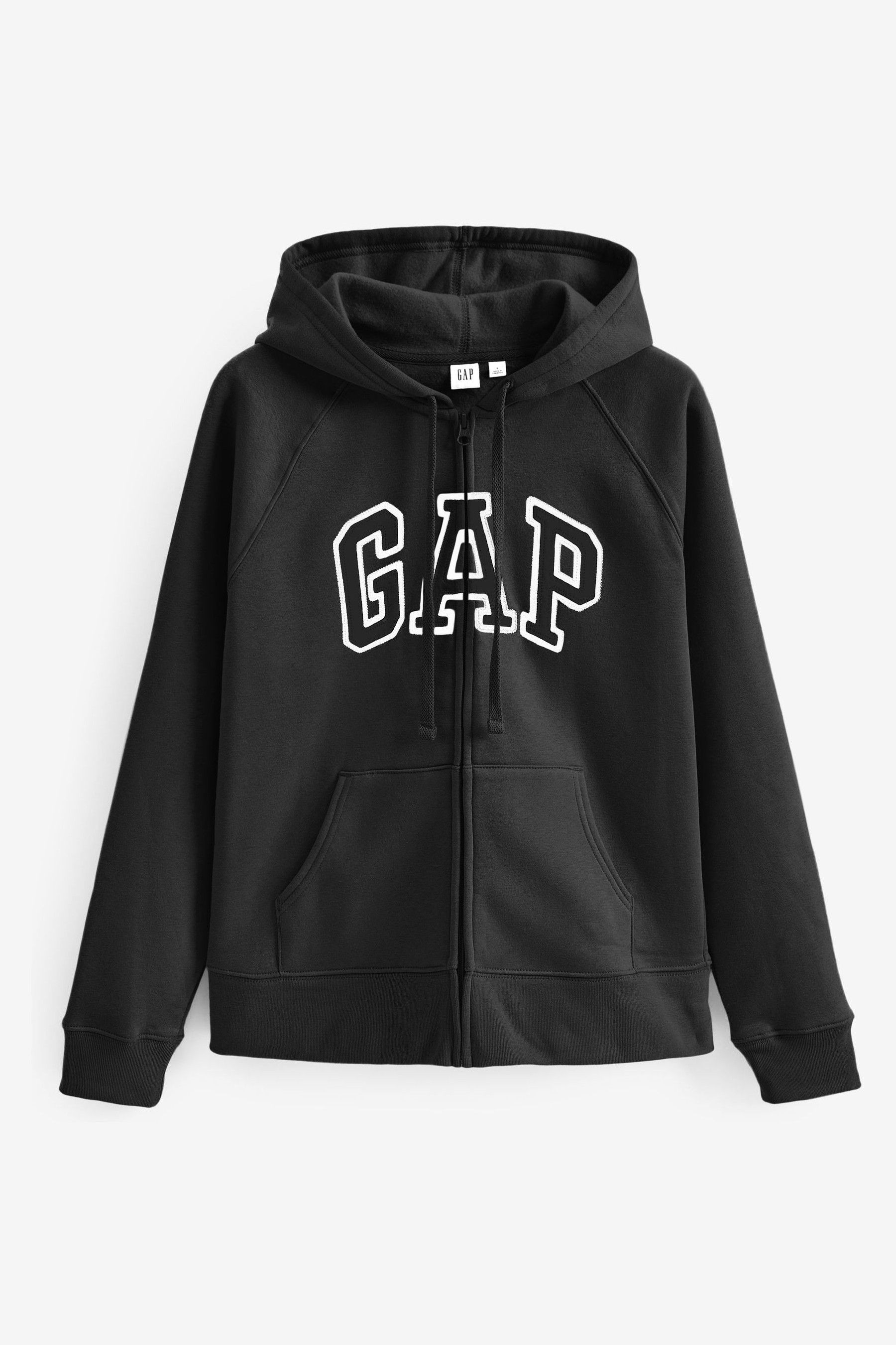 Buy Gap Black Logo Zip Through Hoodie from Next Malta