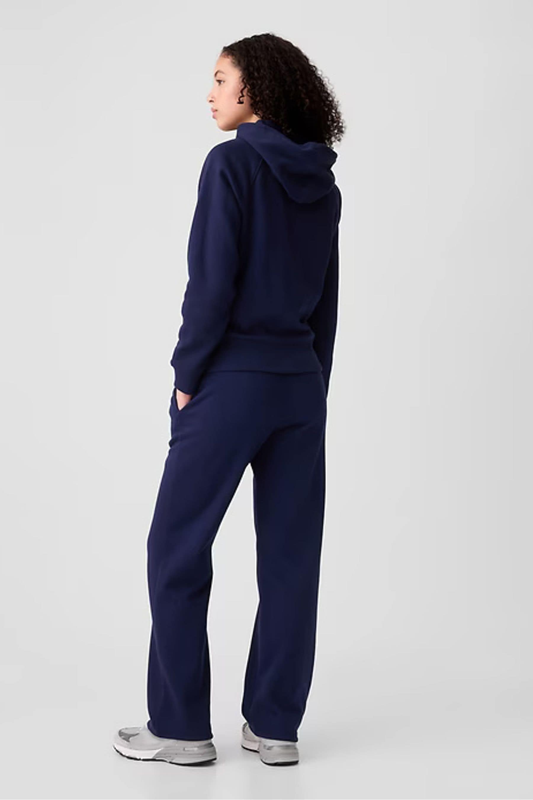 Buy Gap Navy Blue Logo Zip Through Hoodie from Next Luxembourg