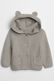 Gap Grey Knitted Brannan Bear Cardigan - Baby (Newborn - 24mths) - Image 1 of 3