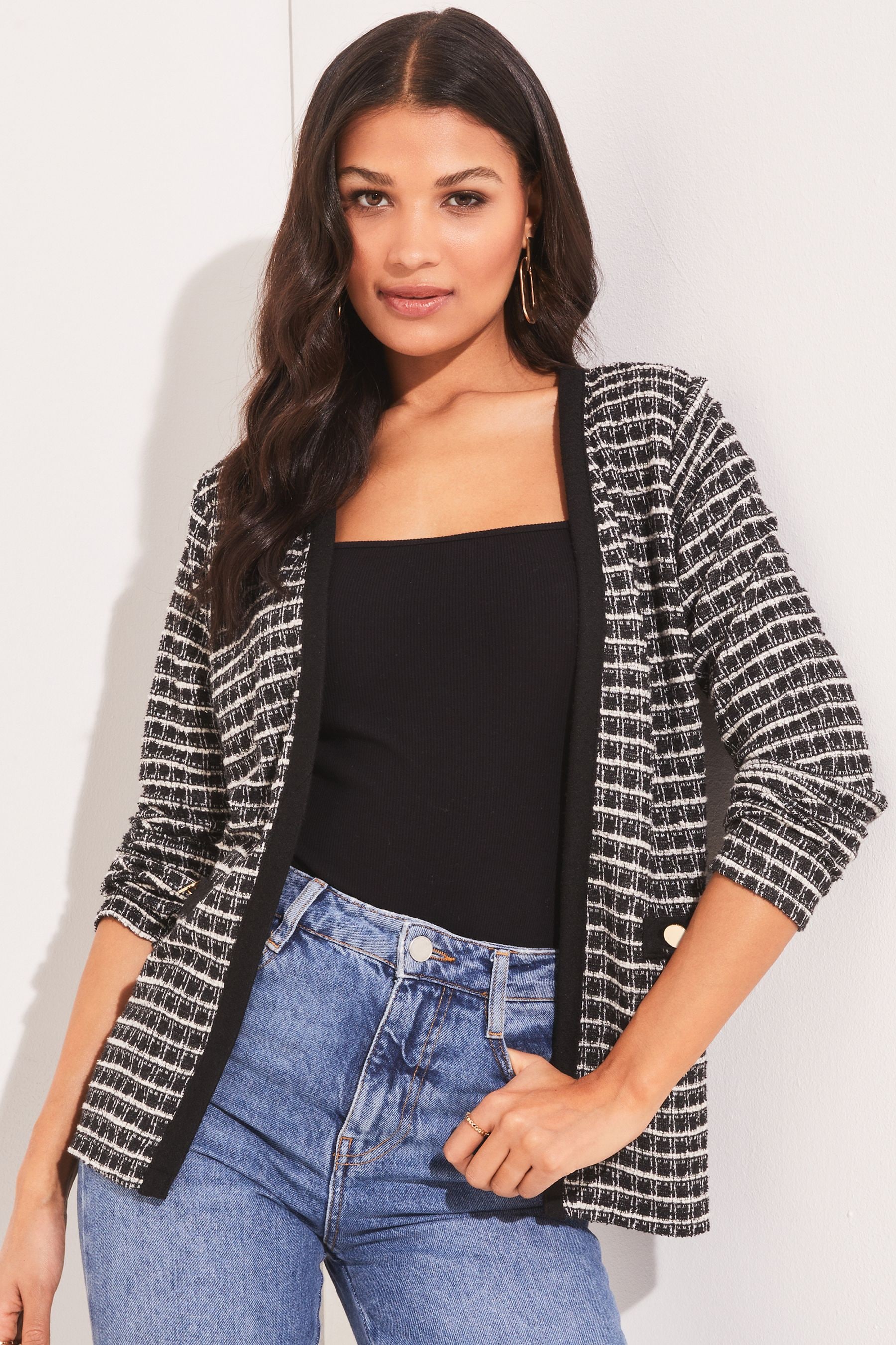 Lipsy Black Tipped Light Weight Cardigan