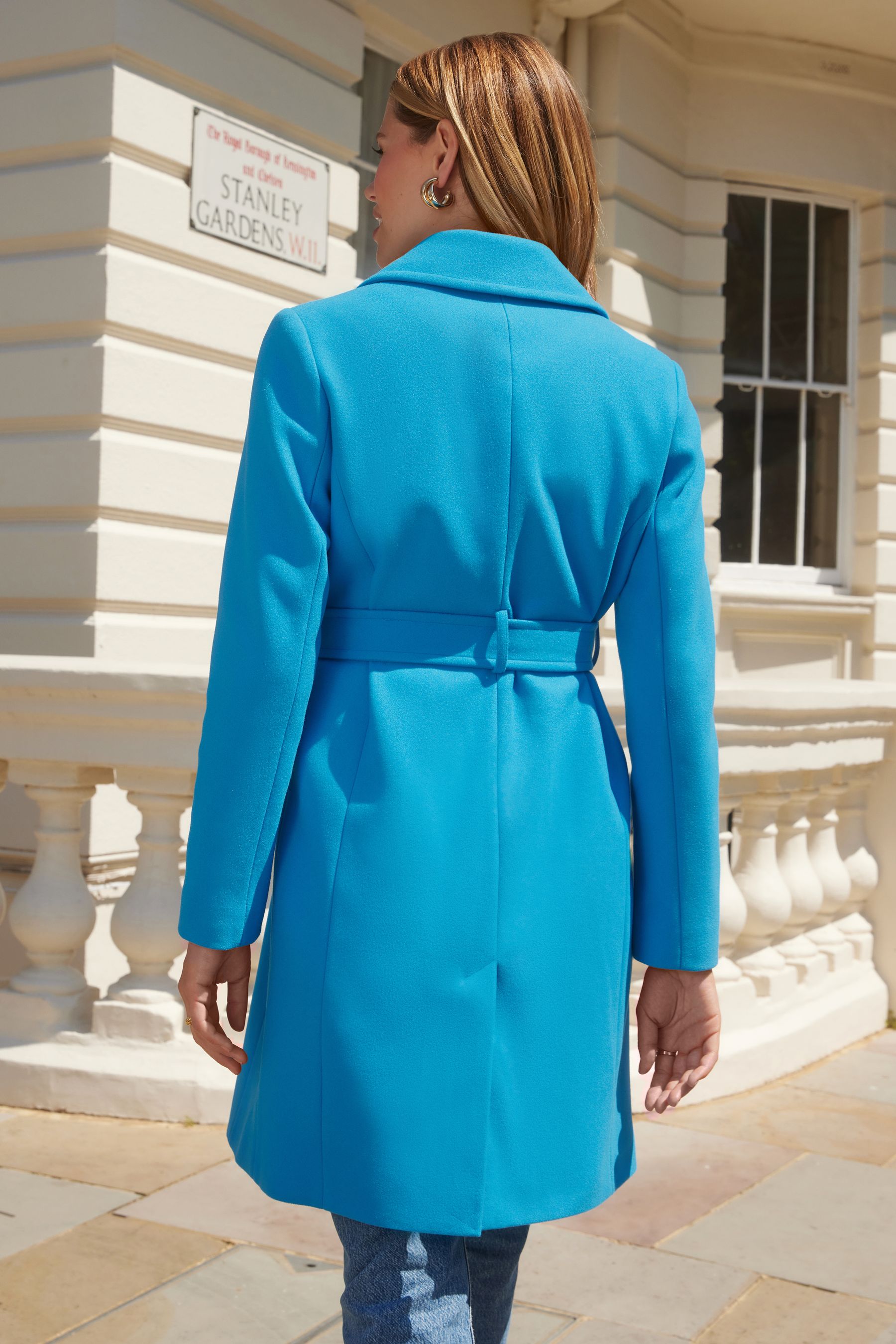Buy Friends Like These Blue Smart Wrap Coat from Next Luxembourg