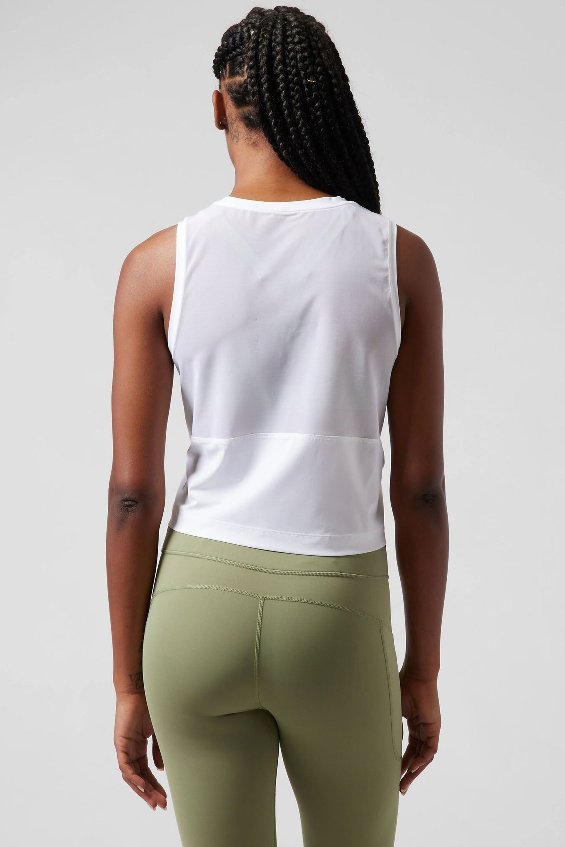 Athleta White Ultimate Muscle Tank Top - Image 2 of 8