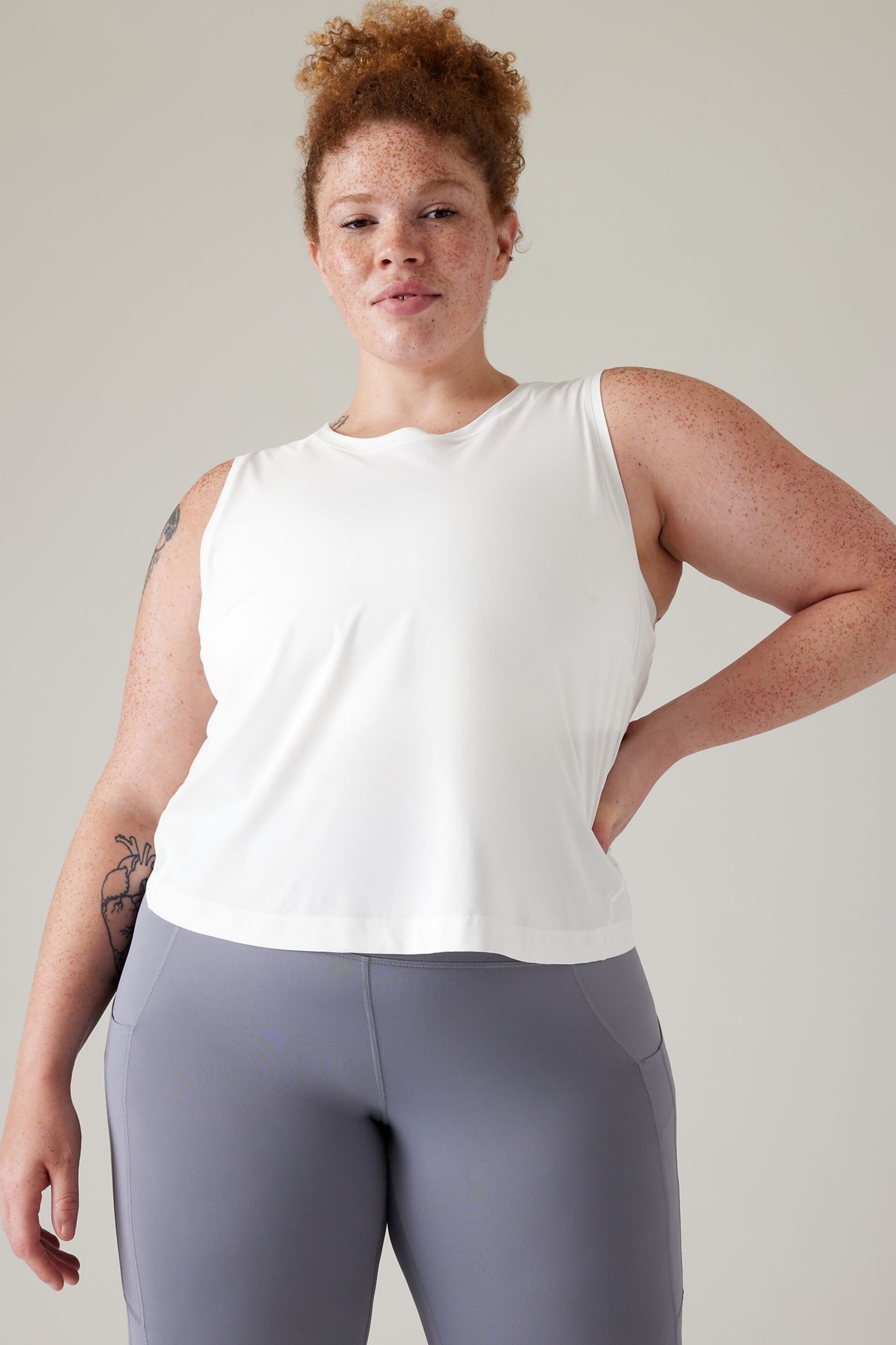 Athleta White Ultimate Muscle Tank Top - Image 4 of 8