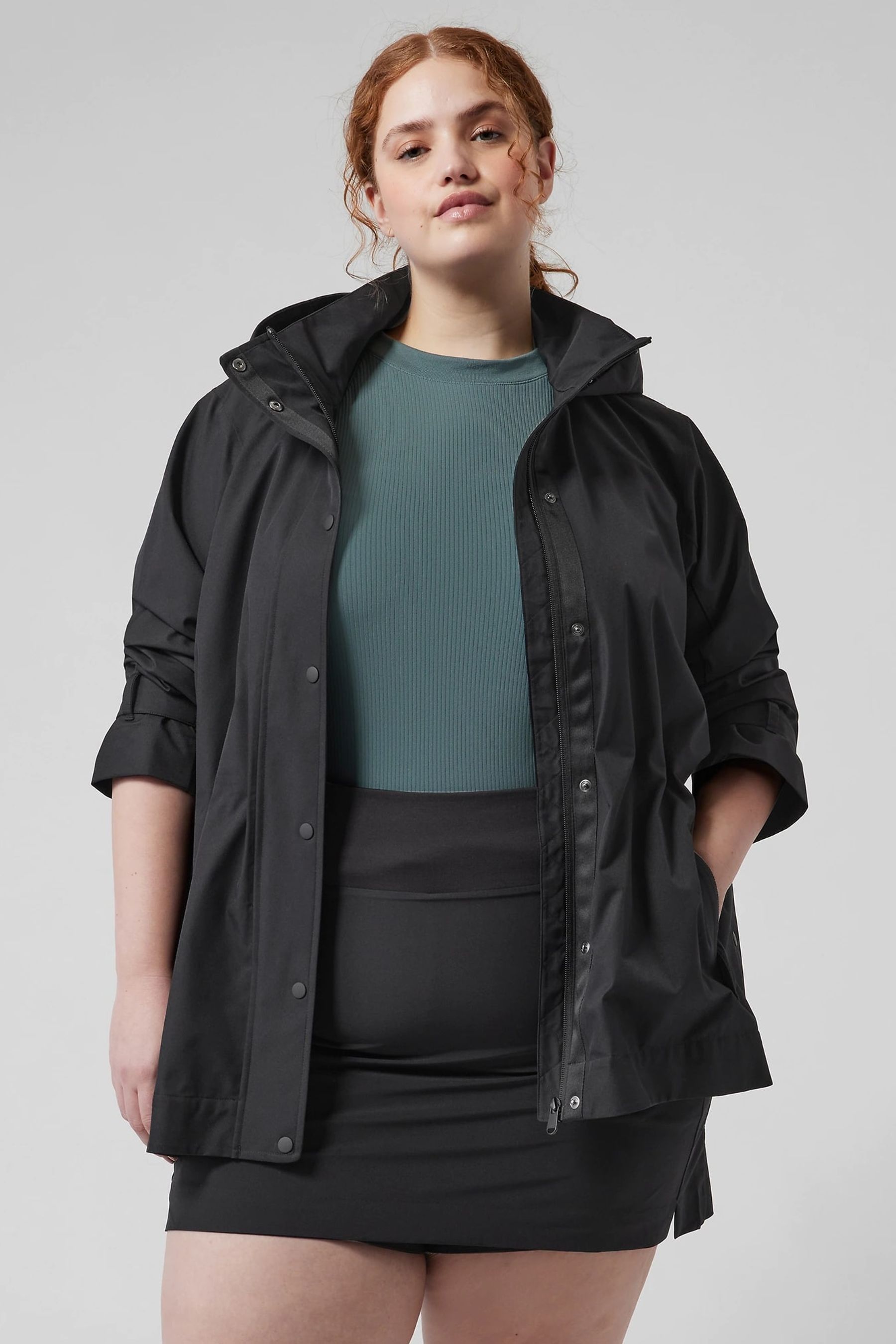 Buy Athleta Black Waterproof Hooded Jacket from the Next UK online shop