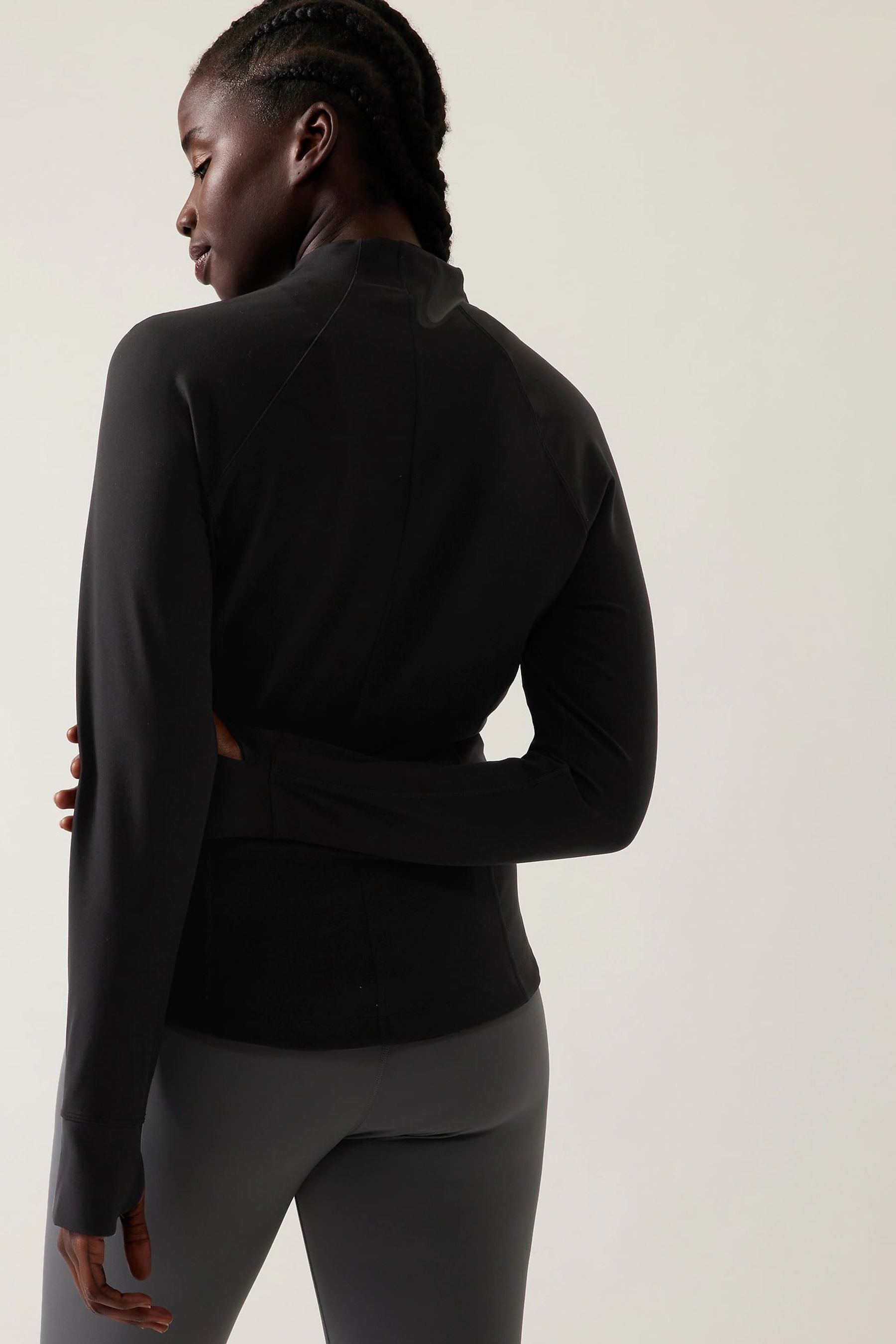 Buy Athleta Black Zip Through Gym Jacket from Next Ireland