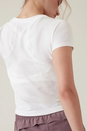 Athleta White Short Sleeve Crew Neck Seamless T-Shirt - Image 6 of 6