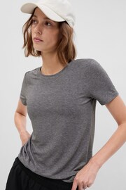 Gap Grey Breathe Short Sleeve Crew Neck T-Shirt - Image 1 of 2