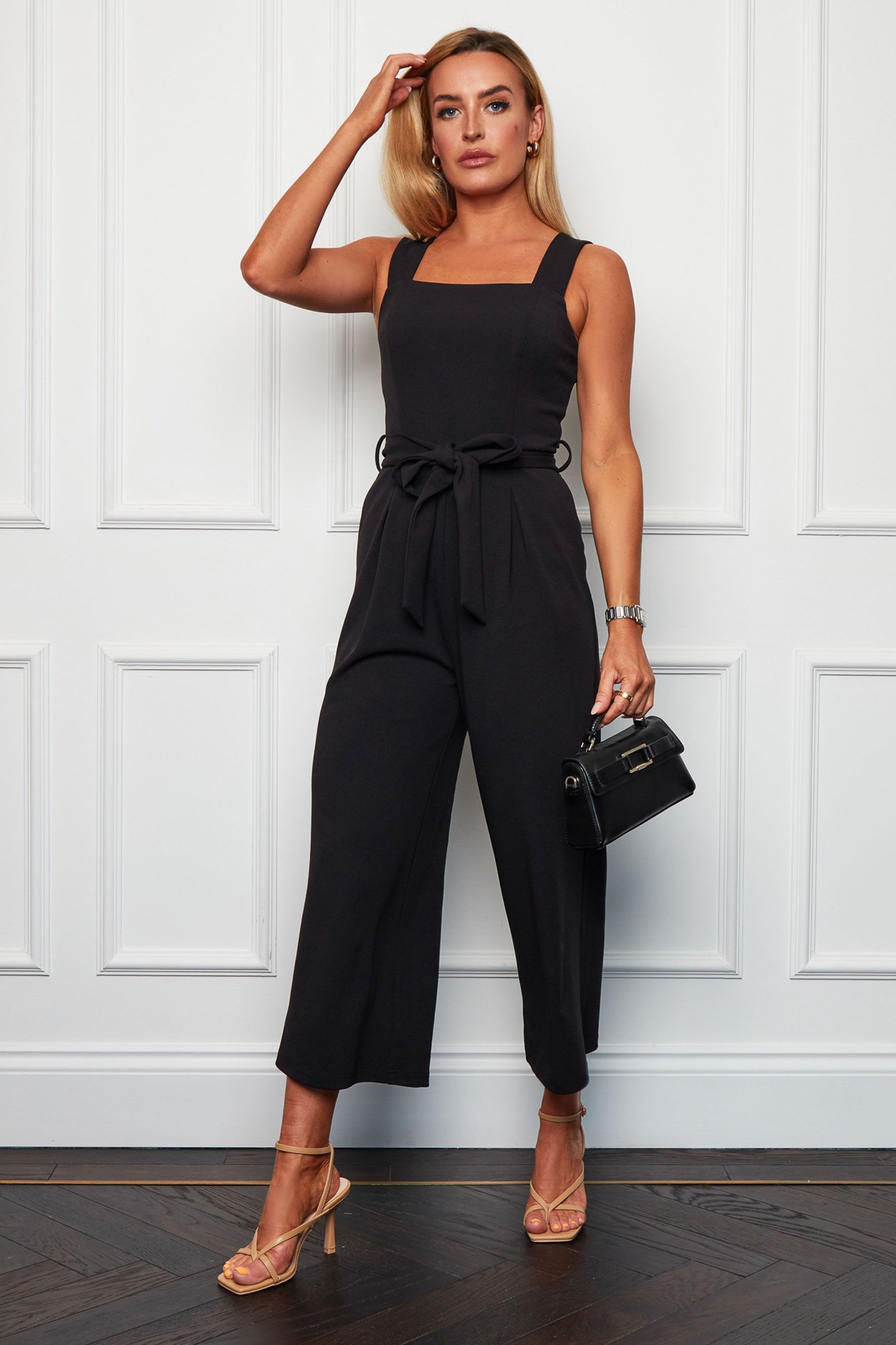 Square neck culotte jumpsuit best sale