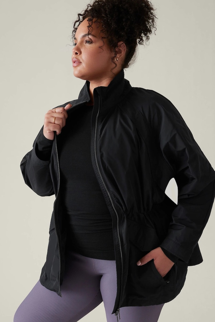 Athleta Black Westerley High Neck Windbreaker Jacket - Image 1 of 4