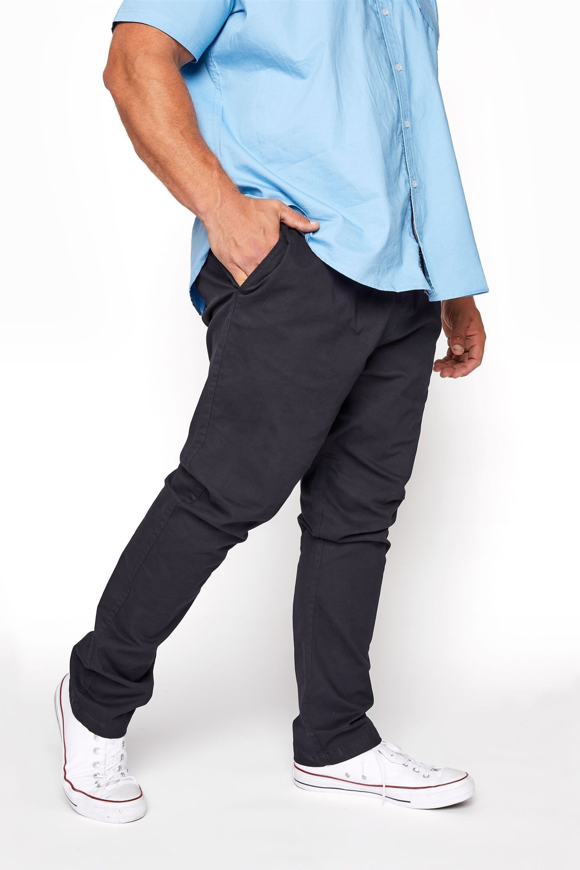 BadRhino Big & Tall Blue Elasticated Waist Rugby Trousers - Image 2 of 3