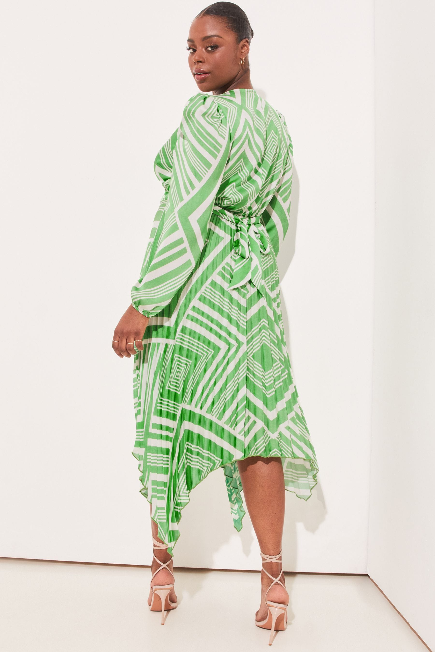 Lipsy pleated wrap dress clearance