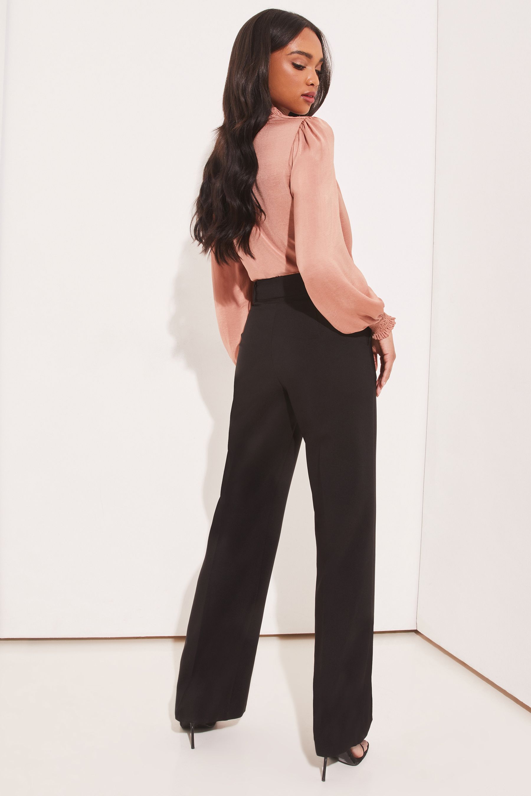 Buy Lipsy Black Wide Leg Woven Smart Trousers from Next Luxembourg