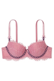 Victoria's Secret Dusk Mauve Pink Ribbon Slot Lightly Lined Demi Bra - Image 3 of 4