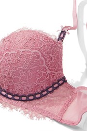 Victoria's Secret Dusk Mauve Pink Ribbon Slot Lightly Lined Demi Bra - Image 4 of 4