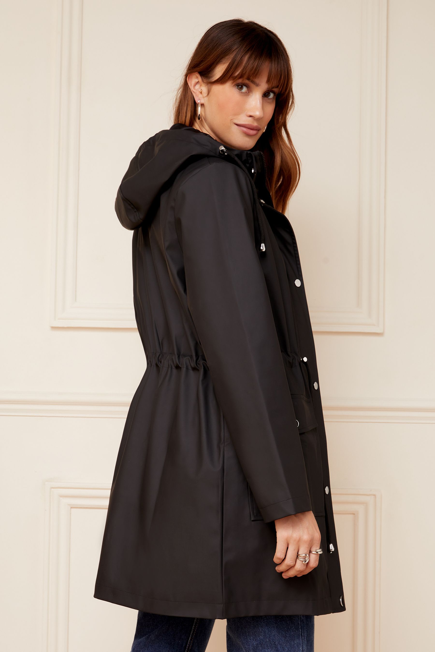 Hooded a line coat shop