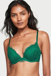 Victoria's Secret Spruce Green Lace Push Up Bra - Image 1 of 3