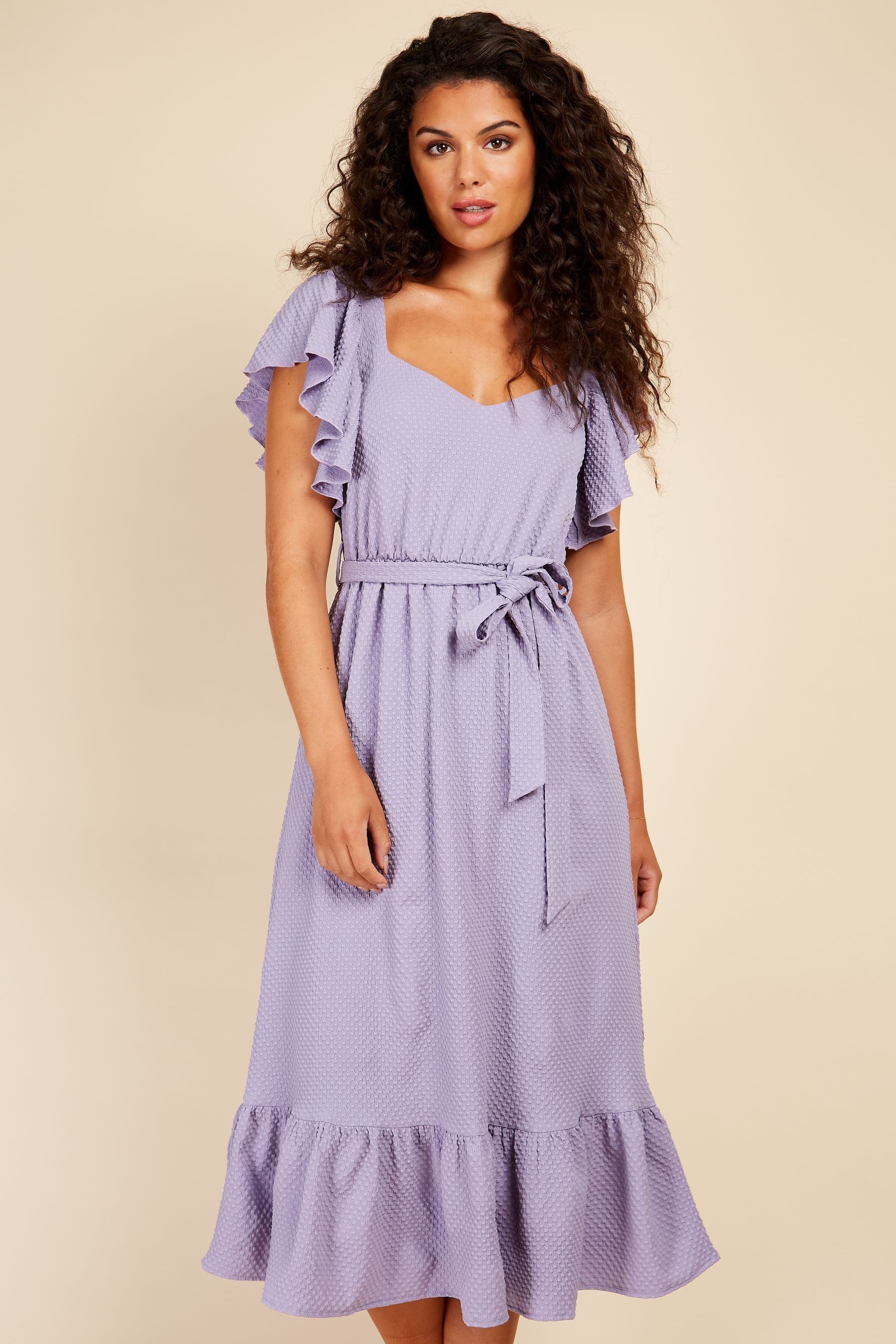 Little mistress lilac midi dress 2025